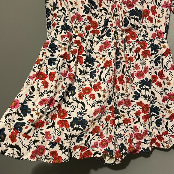 American Eagle Women's Romper Size Large Blue Multicolor Floral Long Sleeve EUC - Picture 9 of 13